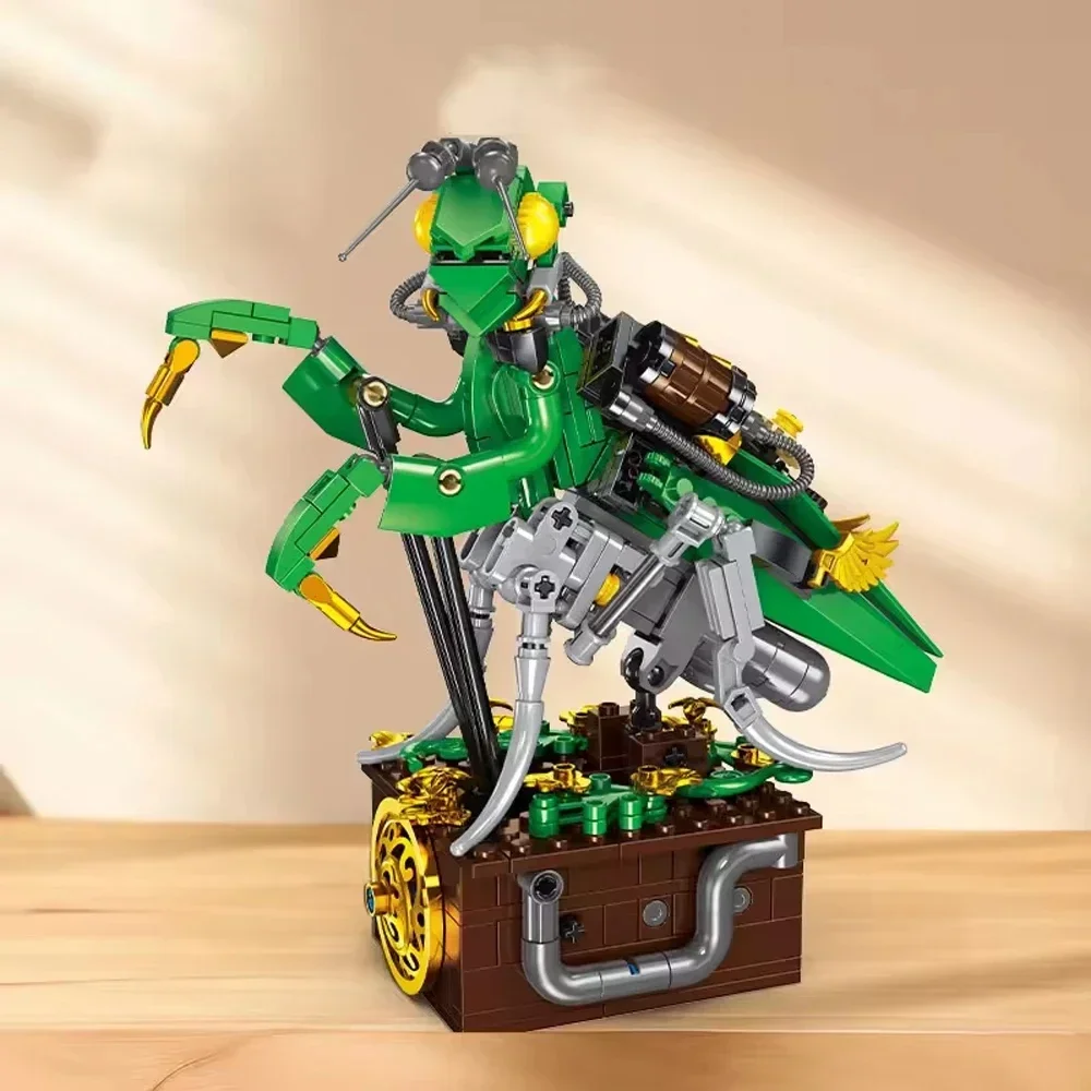 Mantis mech tijolos de construção de insetos mecânicos 392 pçs conjunto de máquinas brinquedos de construção criativos com membros de insetos ajustáveis presentes