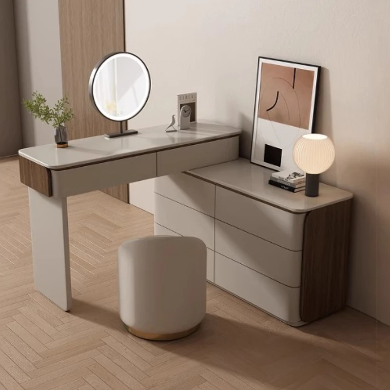 

Women Storage Dressing Table Makeup Ornament Solid Wood Dressing Table Modern Simple Coiffeuse De Chambre Rome Furniture