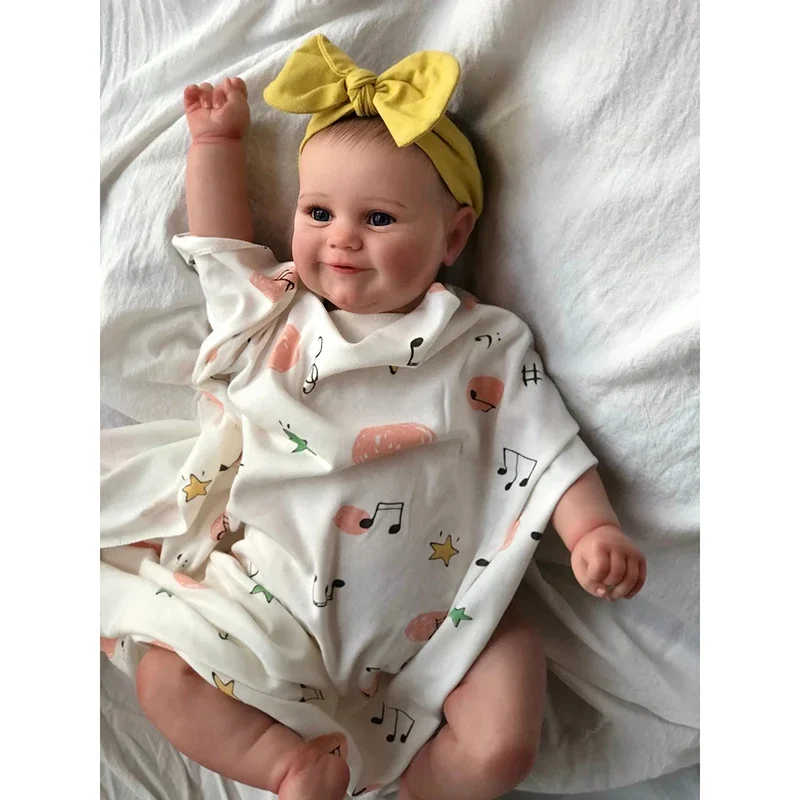 

19inch Maddie Full Body Vinly Reborn Baby Doll Girl 3D Skin Painting with Visible Veins Washable Reborn Dolls Same As Picture
