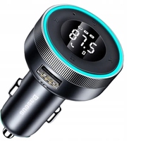 BASEUS CHARGER TRANSMITER FM BLUETOOTH 5.0 QC3 2x USB MEMORY CARD