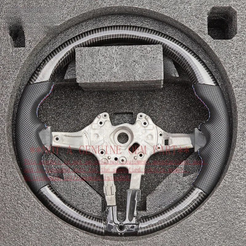 For BMW M5 M6 F10 Carbon Fiber Custom Modified Steering Wheel Horn Cover Shell Decorative