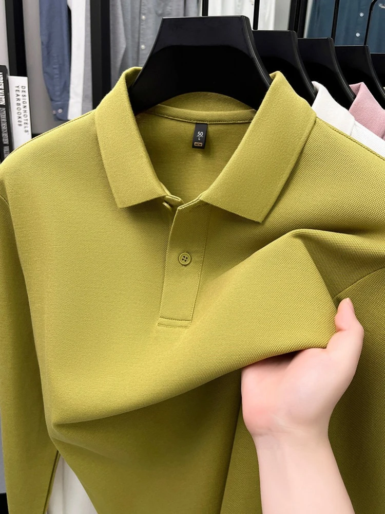 Polo de algodón premium - Amarillo brillante verde (17 colores disponibles) |   260g de algodón Pima mercerizado |   Estilo esencial clásico ​