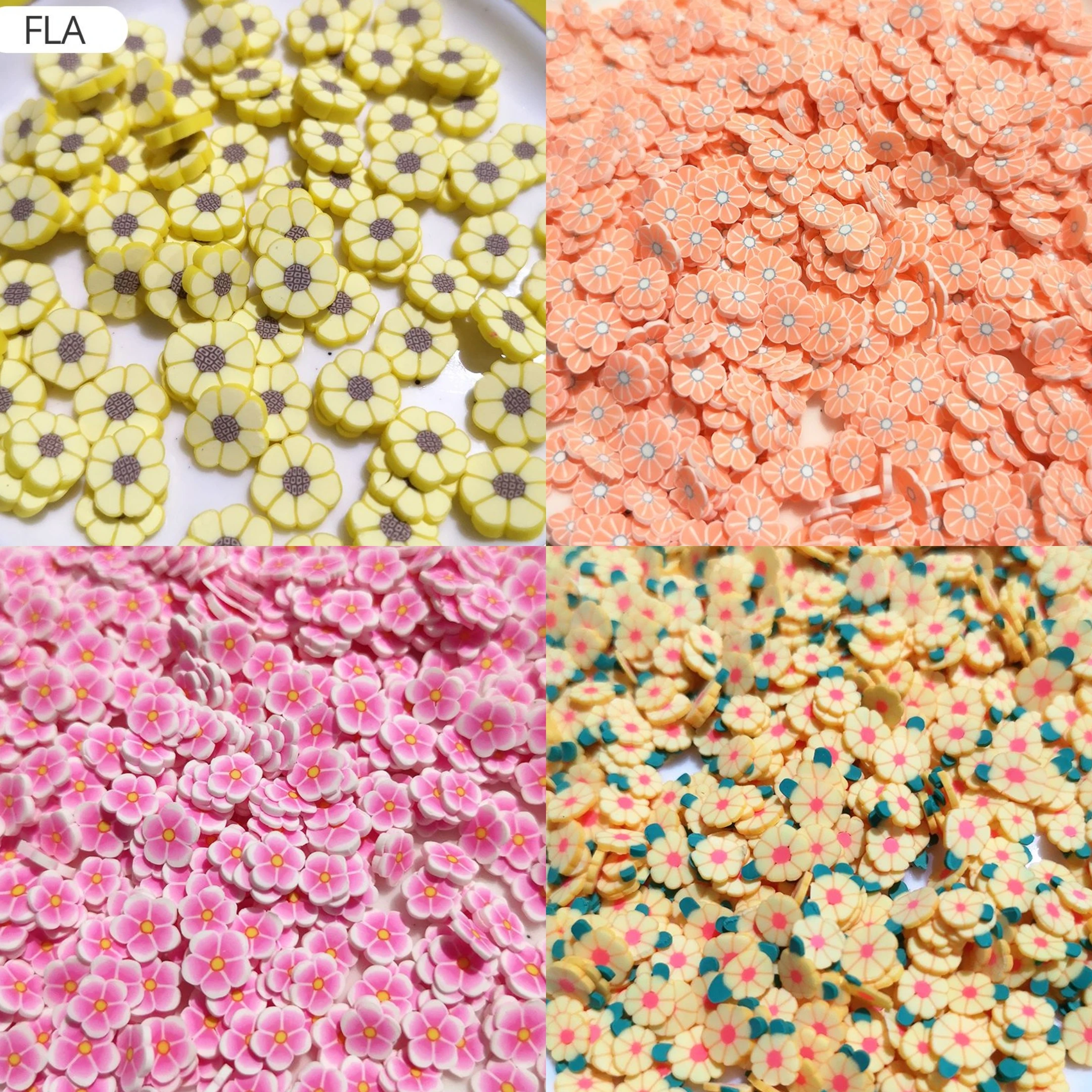 20 gr/beutel 5/10mm weiche Ton scheibe Blume Polymer Clay bunt für DIY Handwerk winzige Kunststoff Klei Schlamm Partikel Kawaii Miniatur Dekor