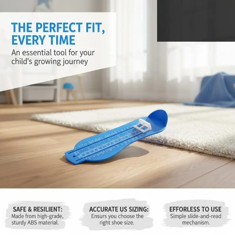 Foot Measuring Gauge US Standard Shoe Size Ruler Portable Accurate Foot Measurement Tool for Home Family