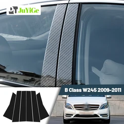 Glossy Black Carbon Fiber Window Door Deal B C Pillar Post Cover Sticker For Mercedes Benz B Class W245 2009-2011 2010