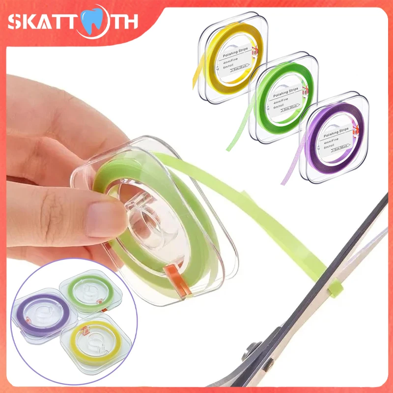 1Roll Dental Polishing Strips Resin Teeth Grinding Sanding Shaping Matrix Strips Tooth Interdental Surface Polisher Whitening