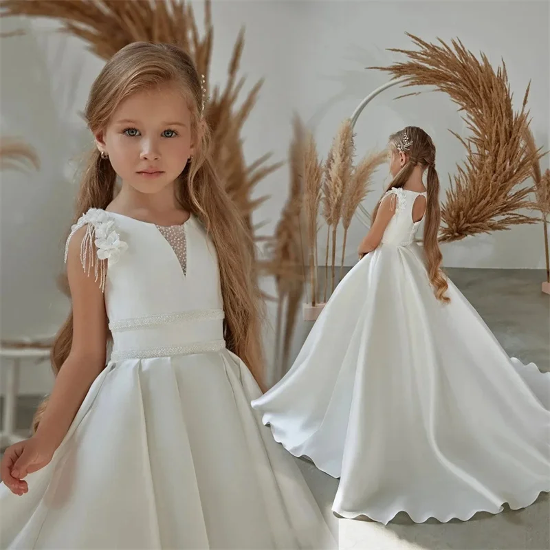 kids-princess-satin-bow-beading-flower-girl-dress-children-first-communion-dress-ball-gown-wedding-party-dress-birthday-show