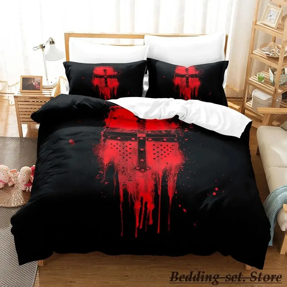 Christian Knights Templar Bedding Set Single Twin Full Queen King Size Bed Set Aldult Kid Bedroom Duvetcover Sets parure de lit