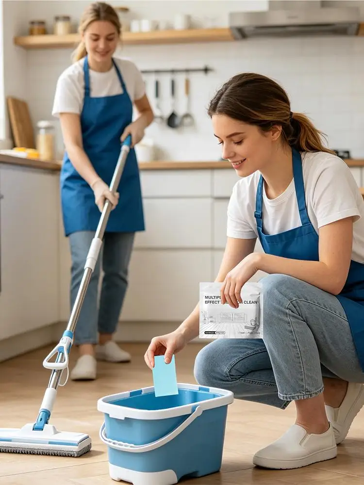 100pcs Floor Cleaner Tablets Water-Soluble Sterilizing Fragrant Bathroom Kitchen Deodorant Dirt Toilet Cleaning Sheet