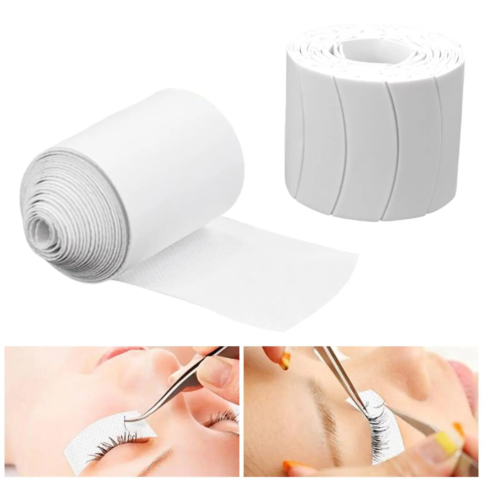 แผ่นรองตาสำหรับต่อขนตาแบบกันน้ำ ระบายอากาศได้ 110 ชิ้น พร้อมกาวในตัว สำหรับต่อขนตาและแต่งหน้าริมฝีปาก