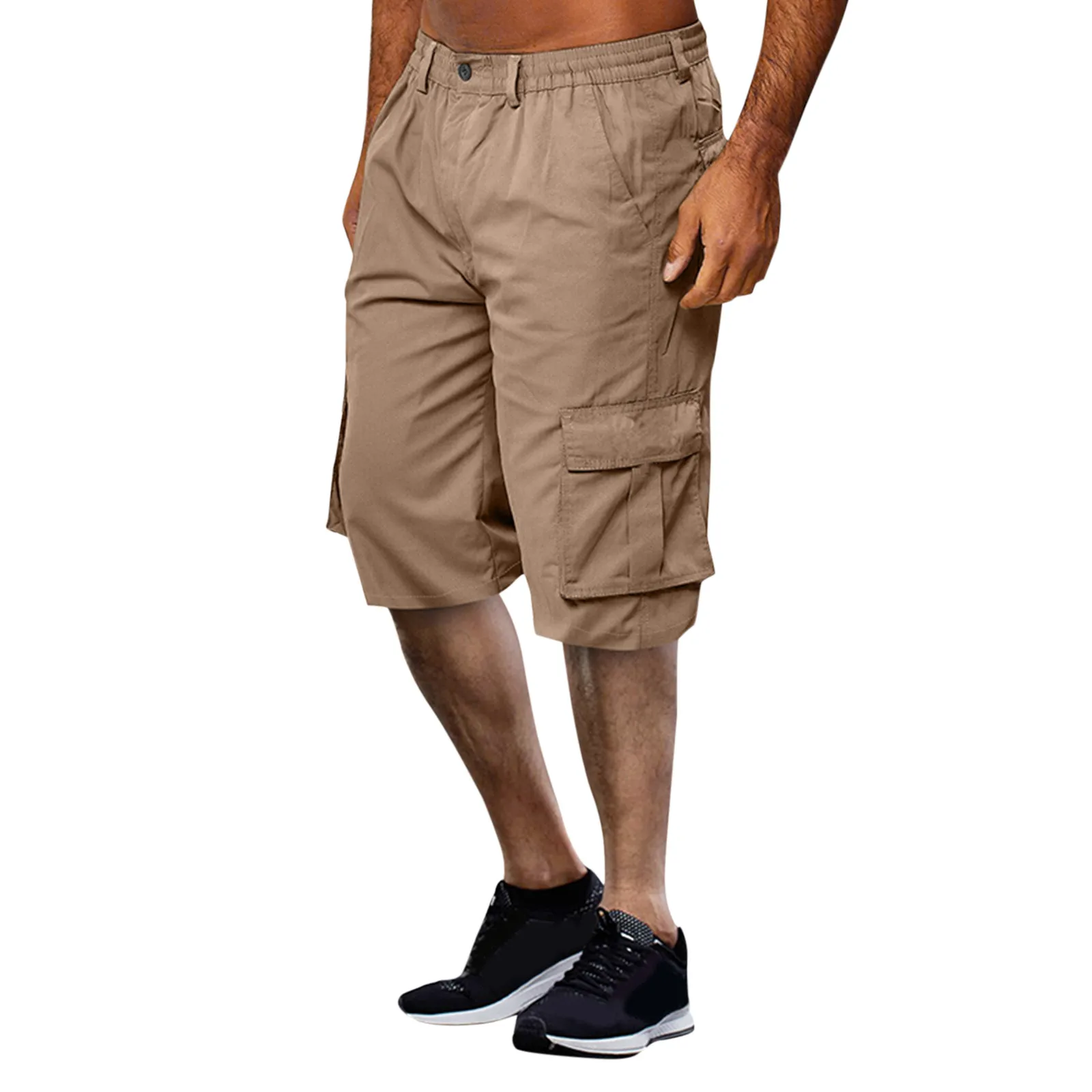 Viser de sport décontractés à grande poche pour hommes, pantalons cargo pour hommes, panneaux de cargo, S-3xl de taille fjPlus