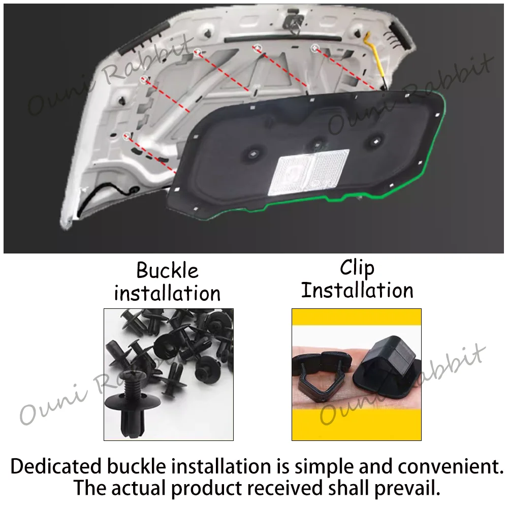For Mitsubishi Outlander CW ZG ZH MK2 2007~2012 2008 Car Hood Thermal lining Engine Soundproof Cotton Insulat Mat Accessories view 4