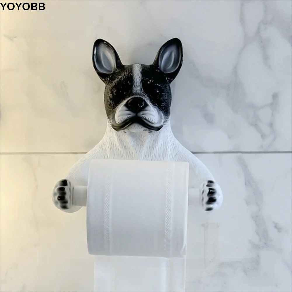 

Держатель для туалетной бумаги в форме милой собаки, 3D-диспенсер, настенный, экономит место, декоративный