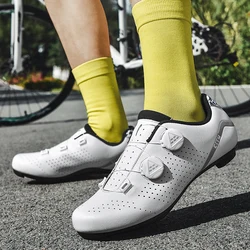 Lock-Free Cycling Shoes Flat Pedal Shoes Men Road Bike Cleat Sneaker MTB Bicycle Biking Shoes