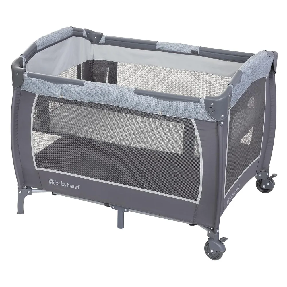 Baby Trend Lil' Snooze Deluxe III dla bliźniaków, meble dziecięce, łóżeczko dziecięce, bliźniaki Playard