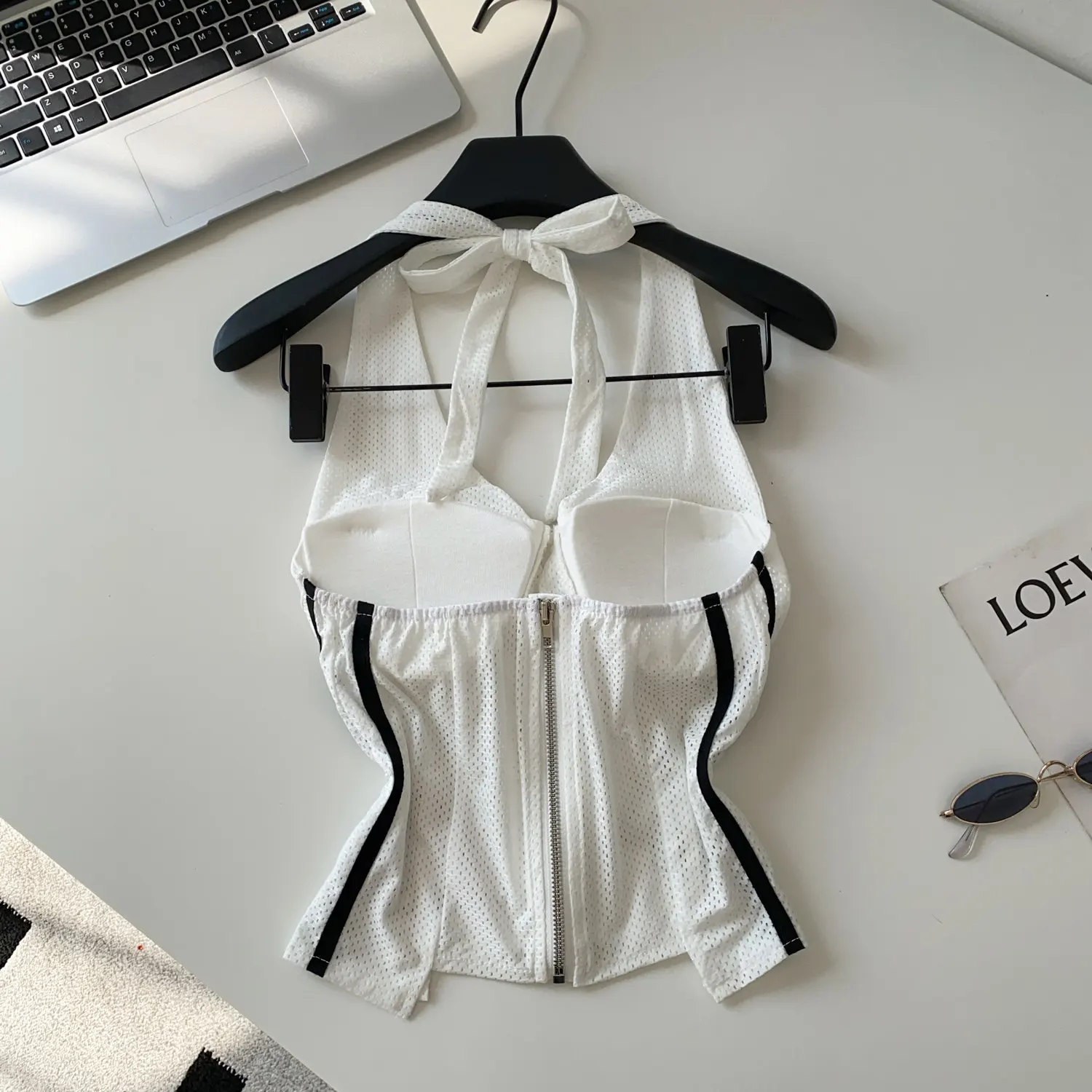 Tanks Tops Women Top Halter V Neck Sleeveless Camis Sexy Print Y2k Streetwear Backless High Waist Elegant Work Slim Fit 2026