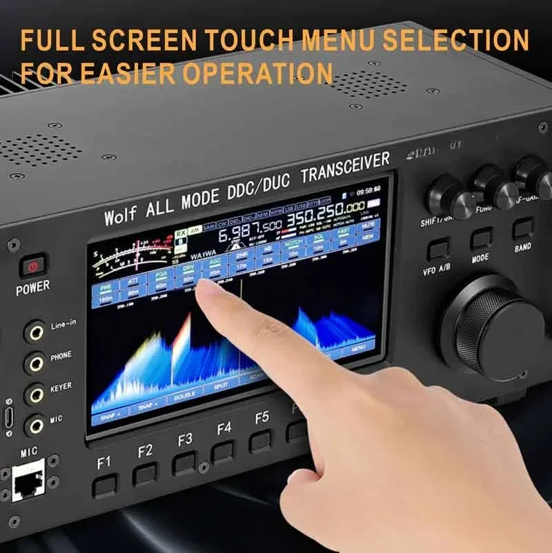 ZT7500 SDR Short Wave Transceiver HF LF 6M VHF UHF DDC DUC All Mode Mobile Radio 100W 0-750MHZ Receive Touch Screen