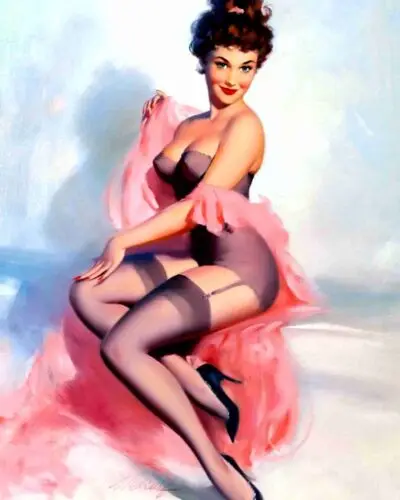 1940s WWII Pin Up Girl My New Nighty 16 x 20 Poster Or A Metal Tin Sign 8 x 12