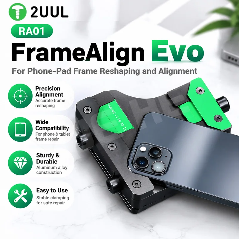 2UUL RA01 FrameAlign Evo Frame Reshaping Alignment Tool for Phone and Pad Straighten Bent Middle Frame Repair Correction Fixture