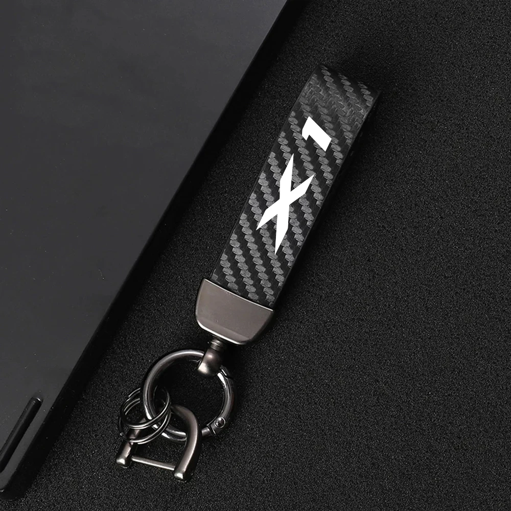 For BMW X X1 X2 X3 X4 X5 X6 X7 Car Carbon Fiber Pattern Rope Key Chain New Fashion Auto Keyrings Holder High-Grade Styling Parts
