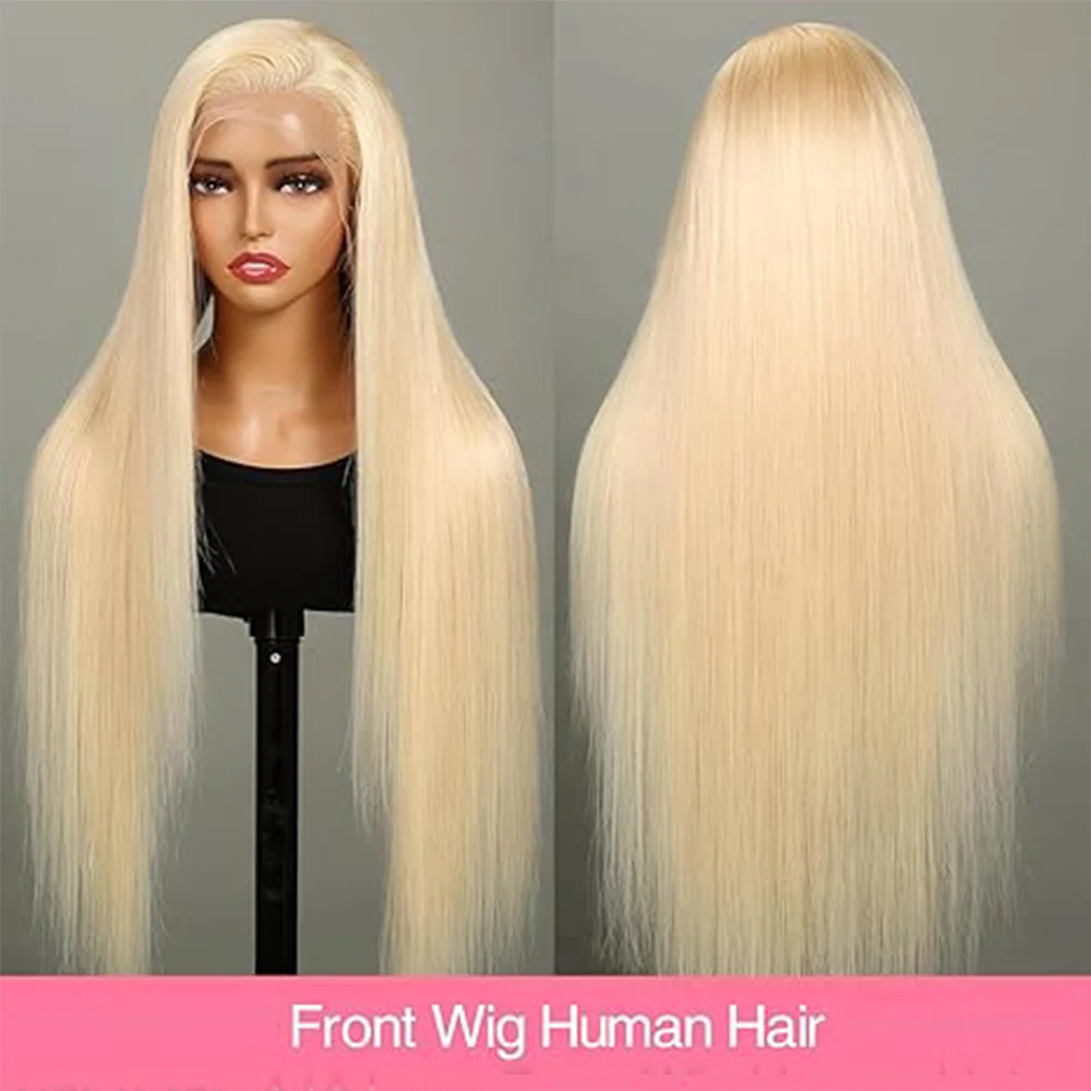 613 HD renda Frontal 13x6 Wig depan pirang transparan renda penutup tulang lurus madu berwarna 180% Wig rambut manusia untuk wanita