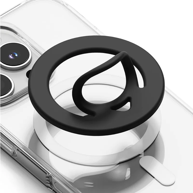 

Двусторонний сильный магнитный силиконовый держатель для телефона с кольцом для Magsafe IPhone, автомобильная магнитная подставка, поддержка Mac, безопасный петлевой кронштейн