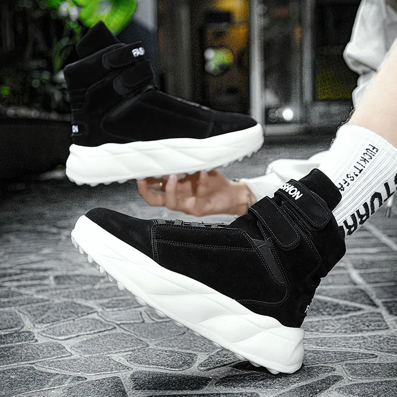 2025 New Thick Soled Casual Trendy Fashion Personalized Men's Shoes Thick Soled Height Increasing High Top Casual Men's Shoes