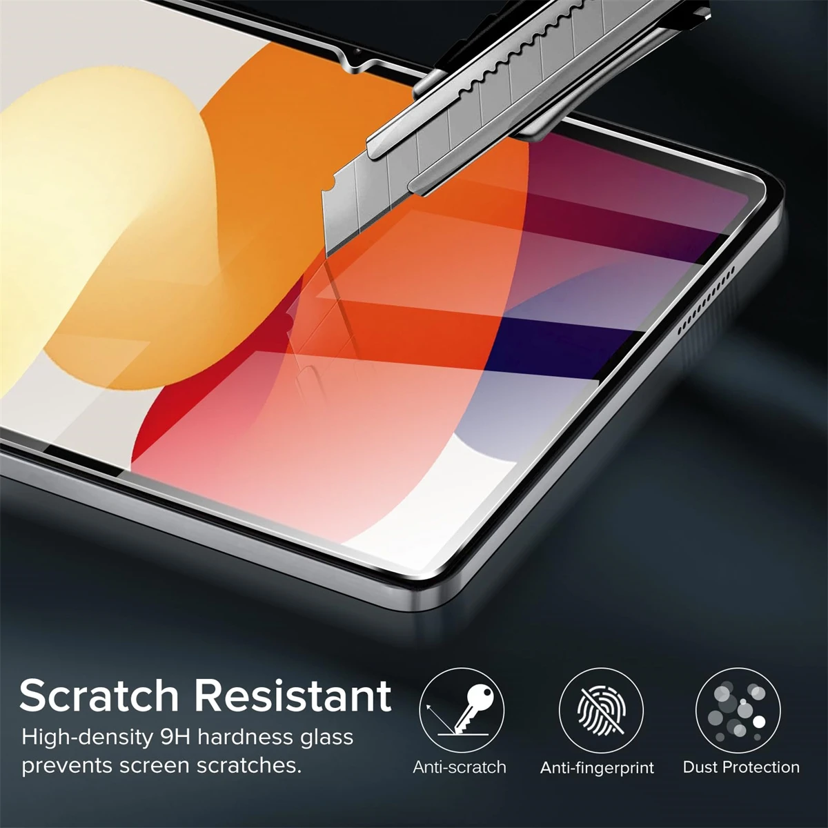 Szkło hartowane do Xiaomi Redmi Pad SE Anti-Scratch Bubble-Free 9H twardości folia ochronna ekranu z tylnym ochraniaczem aparatu