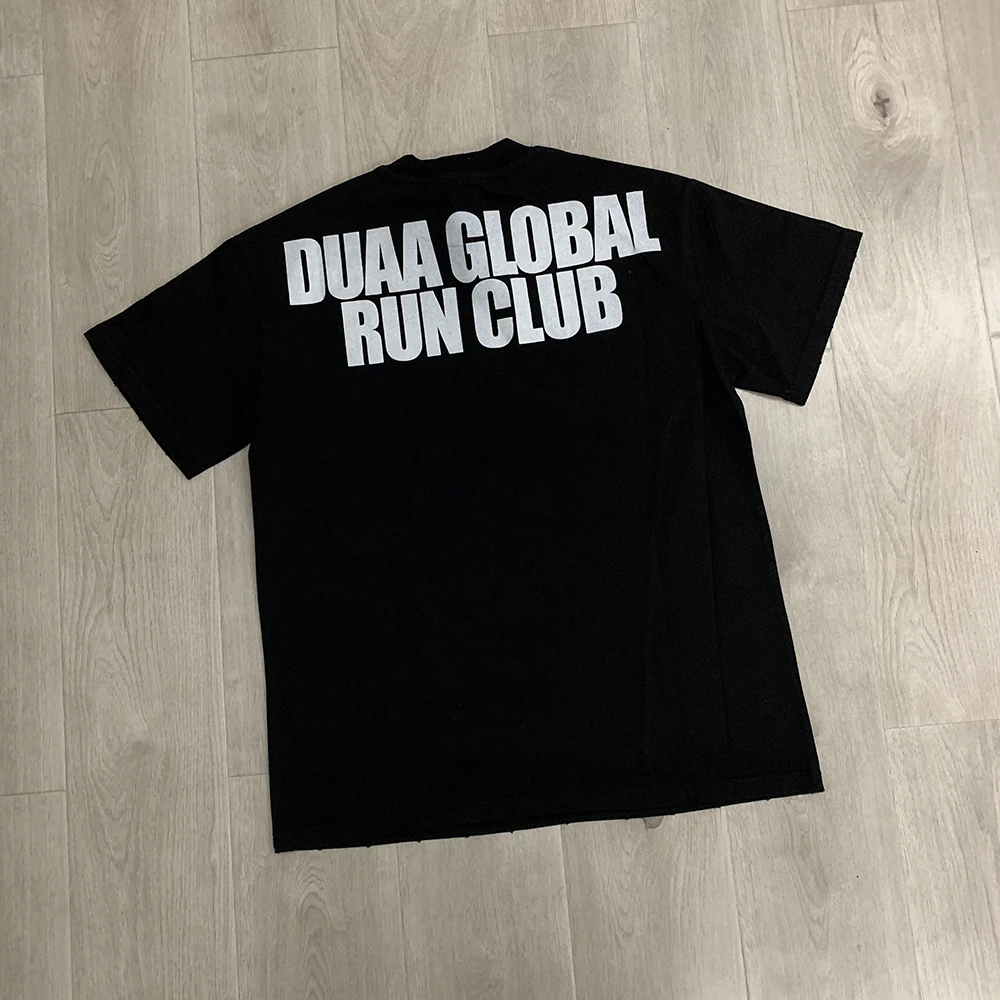 Summer Running Club Rhinestone Cotton Short Sleeve Tshirts for Men and Women Harajuku Hip Hop Loose Shinning Diamond Top Tees