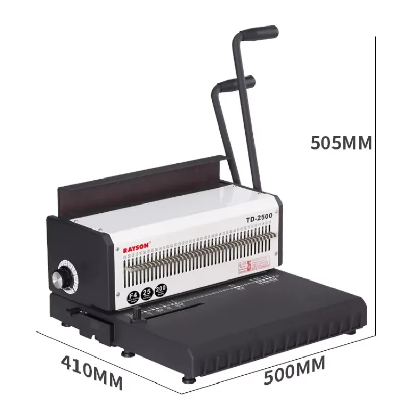 Factory Punching Binding Machine TD-2500 40 Holes Calendar A3A4 Books Double Wire-O Binding Machine