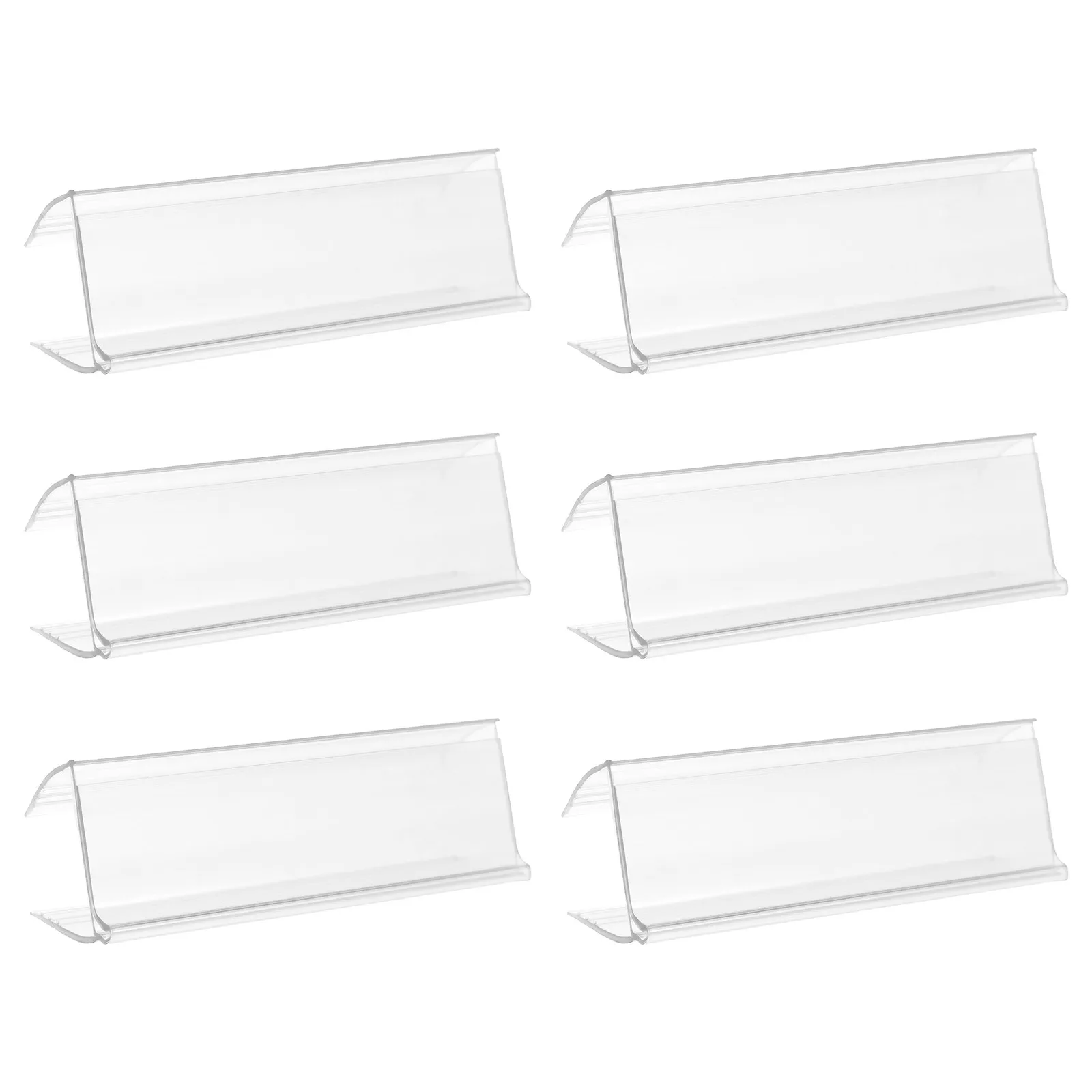 

6Pcs Price Tag Slot Holder Acrylic Retail Shelf Label Display Stand Store Merchandise Sign Display Holder for Supermarket Shop