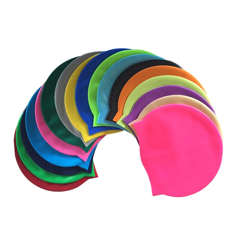 

Personalized Custom Logo Printing Waterproof Swim Hat Caps Silicone Swimming Cap