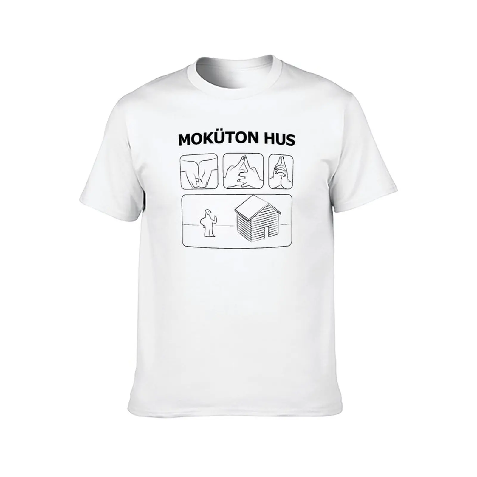 تي شيرت Mokuton Hus تي شيرت للرجال حزمة بيضاء تي شيرت رجالي عالي الجودة ماركة فاخرة تي شيرت