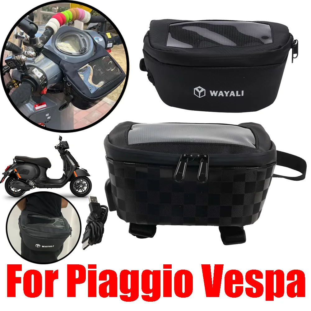 

Для Piaggio Zip MP3 Vespa GTS GTV GT Sprint Primavera LX PX ET4 Аксессуары для мотоциклов Сумки на руль Инструмент Сумка для хранения багажа