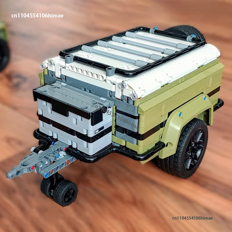 MOC Trailer for Defender 42110 Building Block Model DIY Cargo Transport Container Offroad Trailer Assemble Bricks Kids Toy Gift view 6