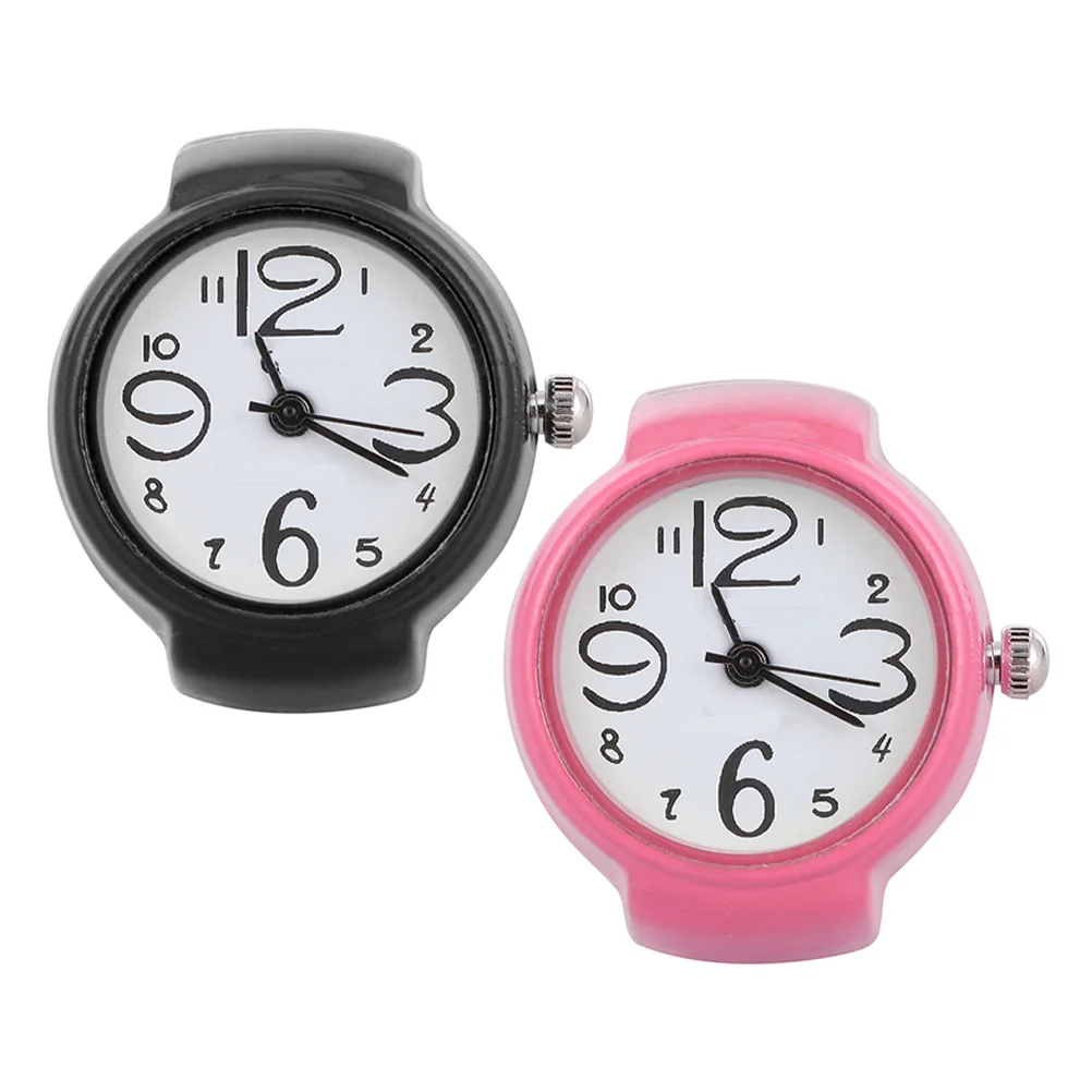 

Ring Watch Quartz Glass Stainless Steel Circular Vintage Novelty Women Men Timekeeping Fashion Accessory Pocket Watches