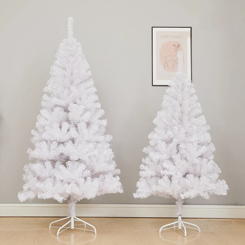 Christmas Tree 1.8m/1.5/1.2 White Holidays Decorations New Year Party Pvc Christmas Tree Home Decor Living Room 5.9 4.9 3.9 ft