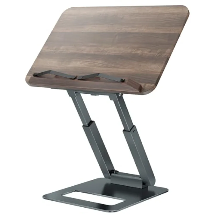 

Телескопическая подставка для книг с регулируемой высотой, выдвижная конструкция, эргономичный держатель для кулинарных книг, подходит для всех книг, серого цвета, с эластичной фиксацией страниц