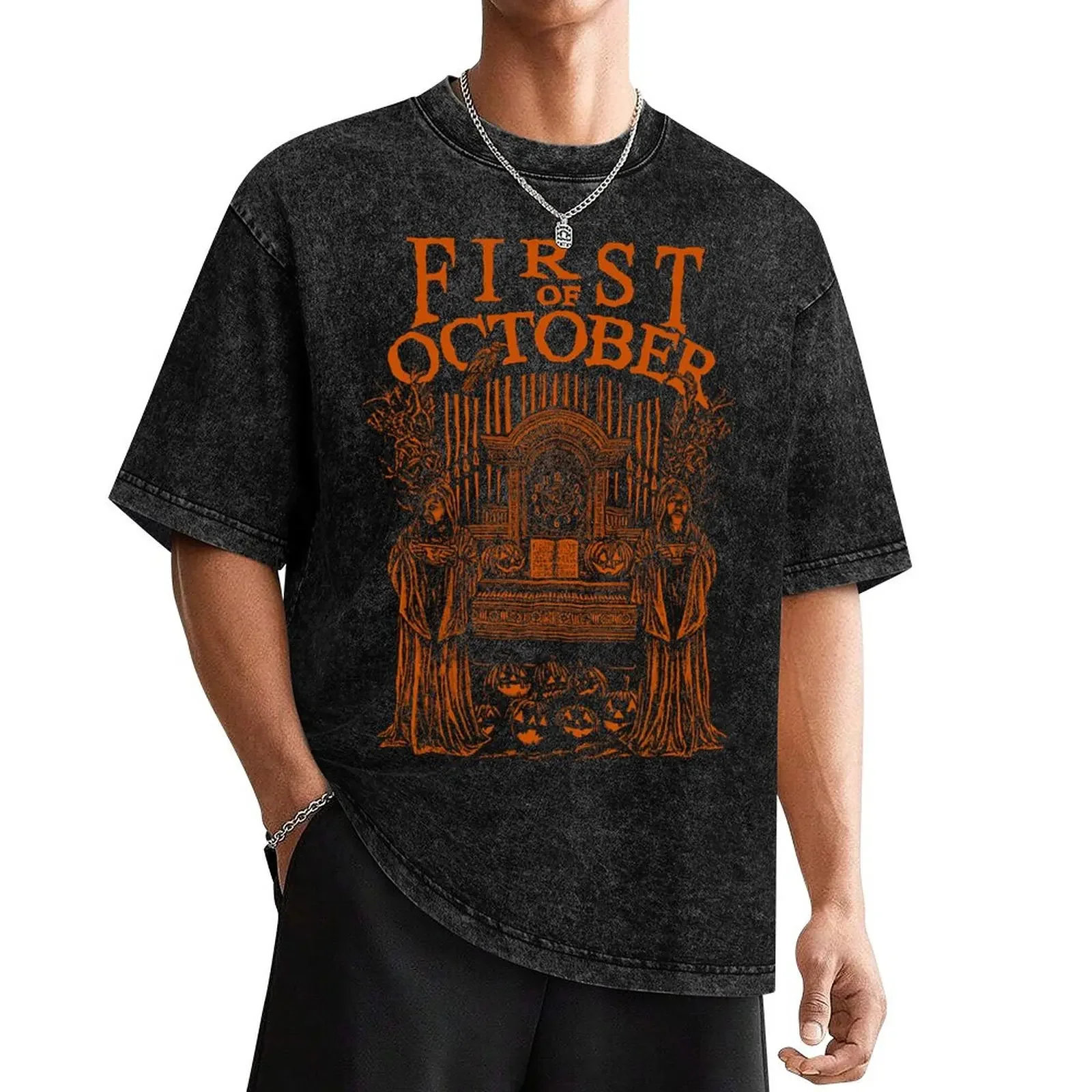 First Of October T-Shirt plain blacks vintage anime shirt sweat shirts, men