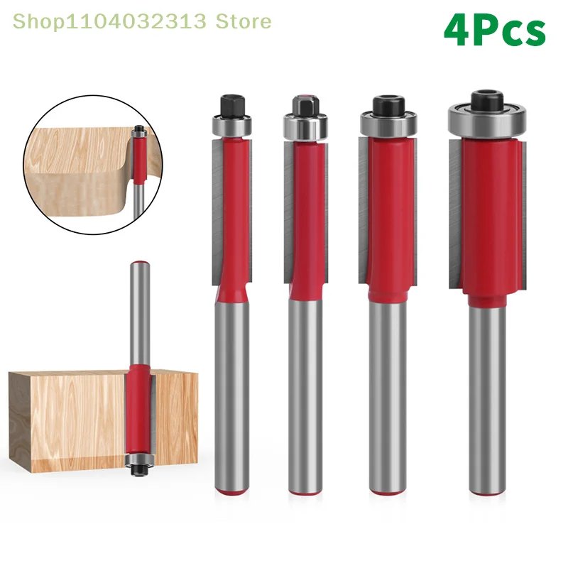 

4 шт., набор фрез для деревообработки премиум-класса, универсальные наборы для обрезки и детализации для гладкой резки и профессиональной отделки
