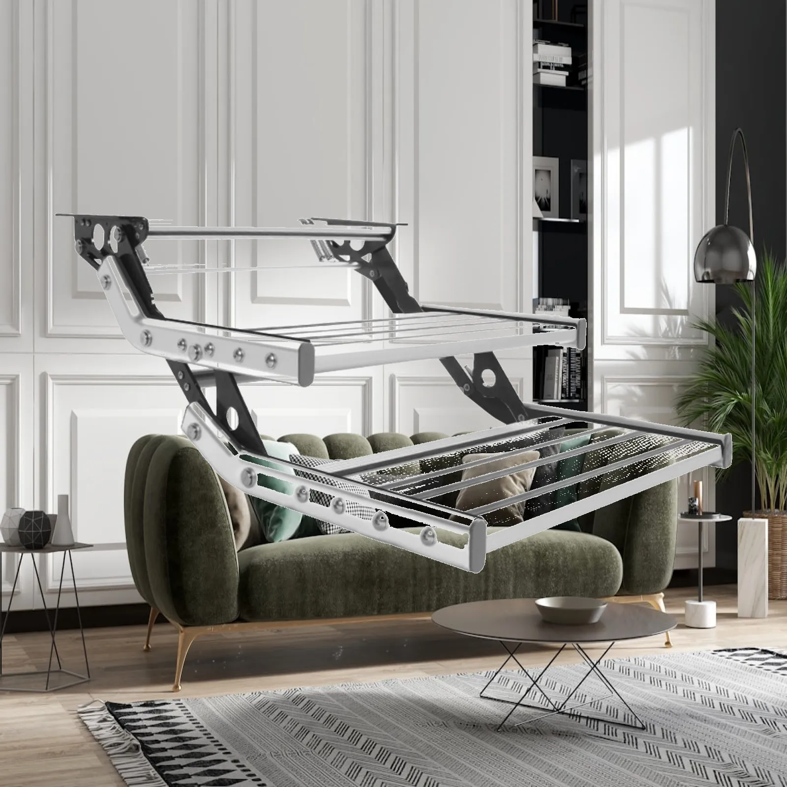 Manual RV Step Foldable Ladder Multifunctional Assembly Accessory Anti Skid