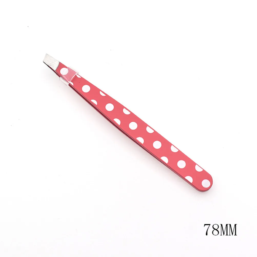 Stainless Steel Eyebrow Tweezers 2 Pack Precision Slant Tip Smooth Grip Facial Hair Removal Makeup Tools