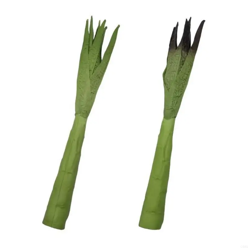 G99A نموذج الخضروات البلاستيكية Celtuce الاصطناعي للديكور المنزل حفلة صور الدعائم فو زخرفة الطعام الجدول المركزية
