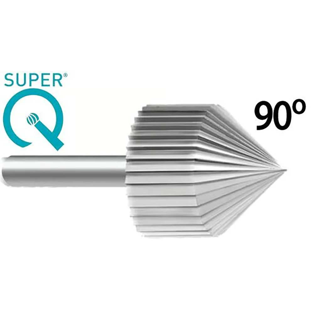 SUPER Q 90° Stone Setting Bur High-Quality Hardened Steel Q Burs Jewelry Holes Deburring Bezel/Seats Carving Burr