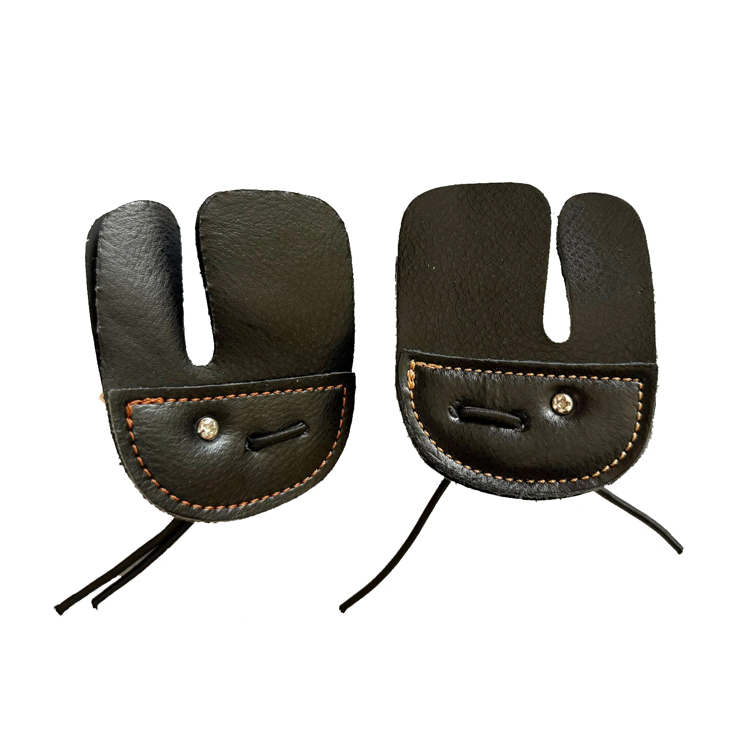 Archery Double Layer Cow Leather Finger  Protector Archery Glove RH LH for Recurve Bow Arrows Guard Pad Equipment Gear