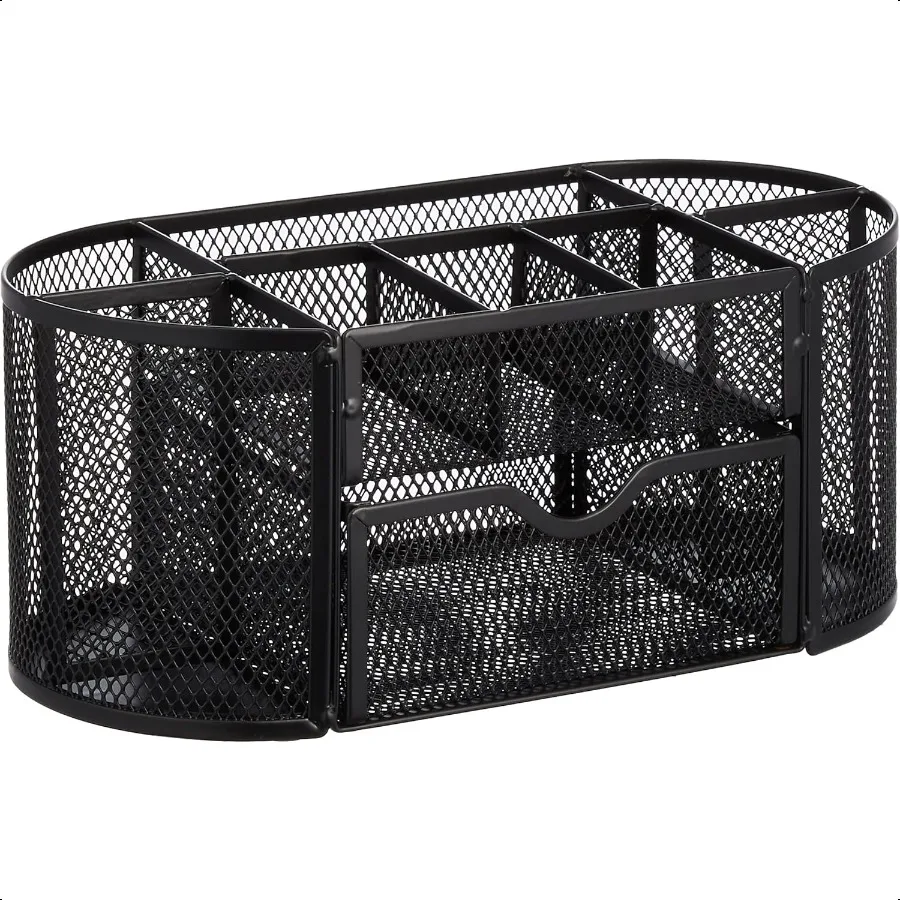 

Basics Mesh Desk Office Organizer Black 9.25 x 4.53 x 3.94