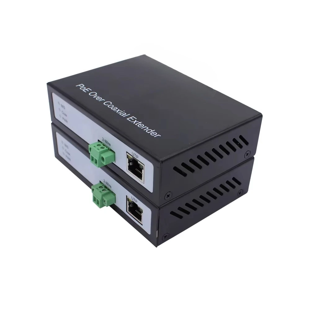 IP over Twisted Pair Converter 10/100Base-T UTP to 2-wire Extender DC48V-52V Power Supply