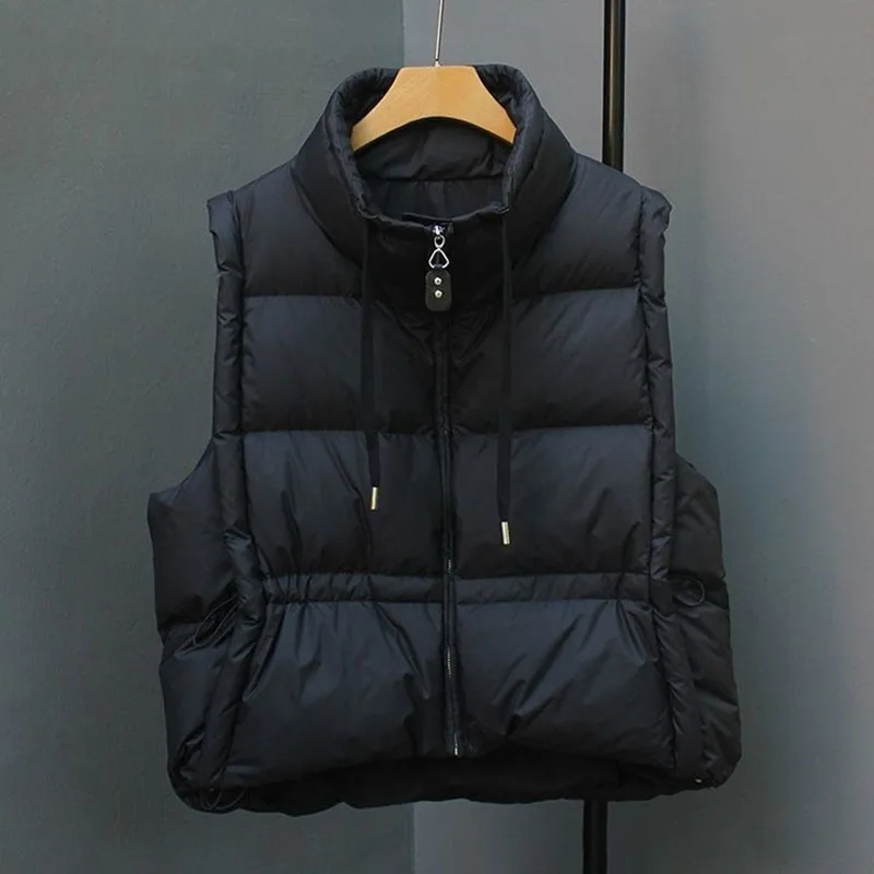2026 Autumn Down Cotton Vest Jacket Ladies Parkas Winter Explosions New Sleeveless Coat Plus Size Waistcoat Outerwear Women Tops
