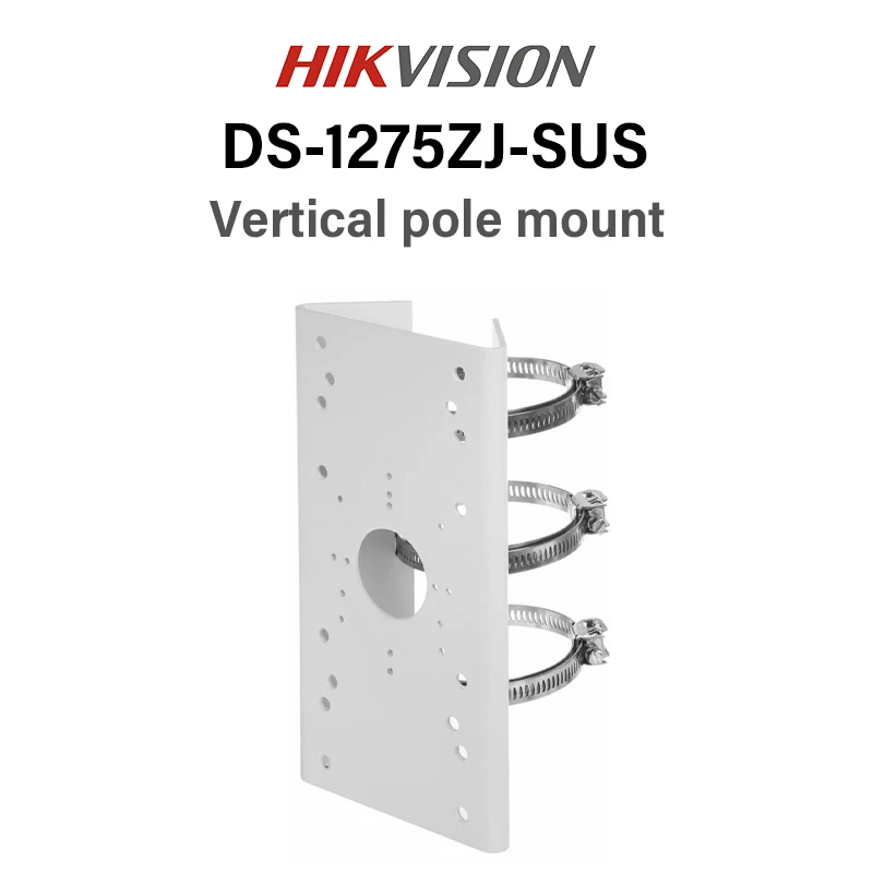Hikvision Vertical pole mount DS-1275ZJ Iron Bracket DS-1275ZJ-SUS Stainless Steel Horizontal Pole Mount 127mm×46mm×250 mm OEM