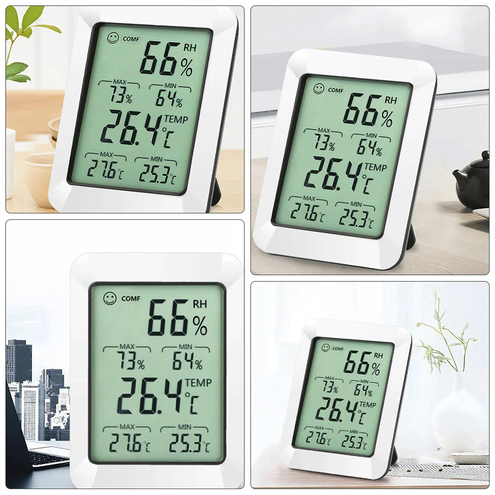 Hygrometer Home Thermometer Monitor Desktop Room Humidity Indoor Digital Electronic